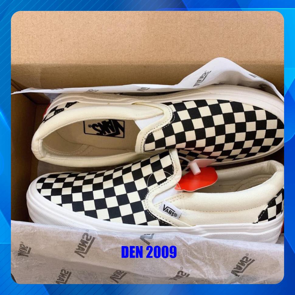Giày vans slip on caro lười nam nữ đẹp , GIÀY VANS OLD SKOOL