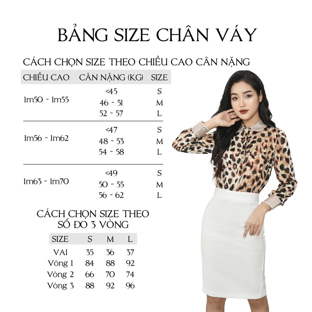 Chân Váy Nữ  Chân váy nữ đai chữ V, 2 màu, ECV22.011