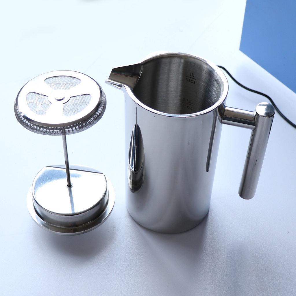 Máy Pha Cà Phê Espresso Cappuccino Kiểu Pháp Bằng Thép Không Gỉ 350ml Dolity2
