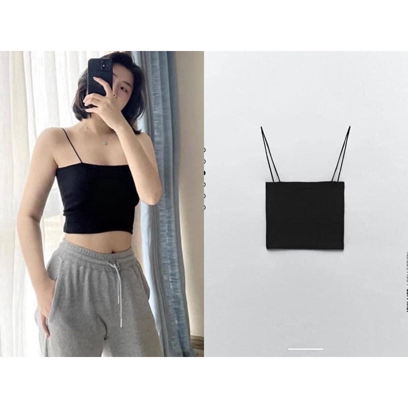 Áo hai dây croptop Zara auth