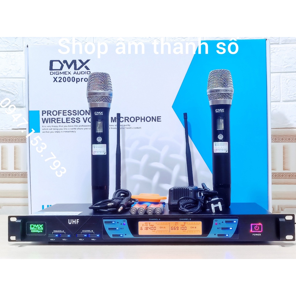 Micro không dây DMX-X2000Pro Khả năng bắt mic tốt Tạo cảm giác thoải mái khi sử dụng