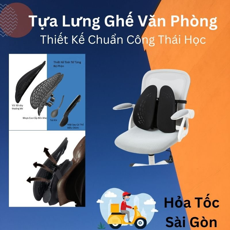 Tựa Lưng Văn Phòng ButterFly Đệm Tựa Lưng Văn Phòng Công Thái Học Tựa Lưng Ô Tô