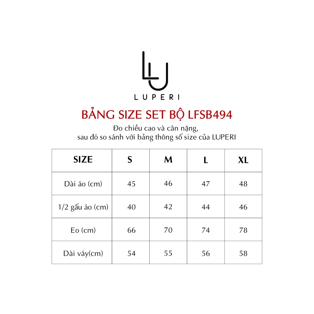 Set Bộ Nữ LUPERI Cách Điệu Cổ, Đính Hai Hàng Cúc, Sang Trọng, Trẻ Trung LFSB494