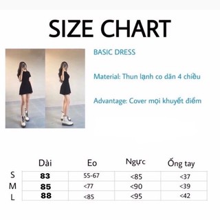 [AITHEE] BASIC DRESS Váy cổ tròn form A