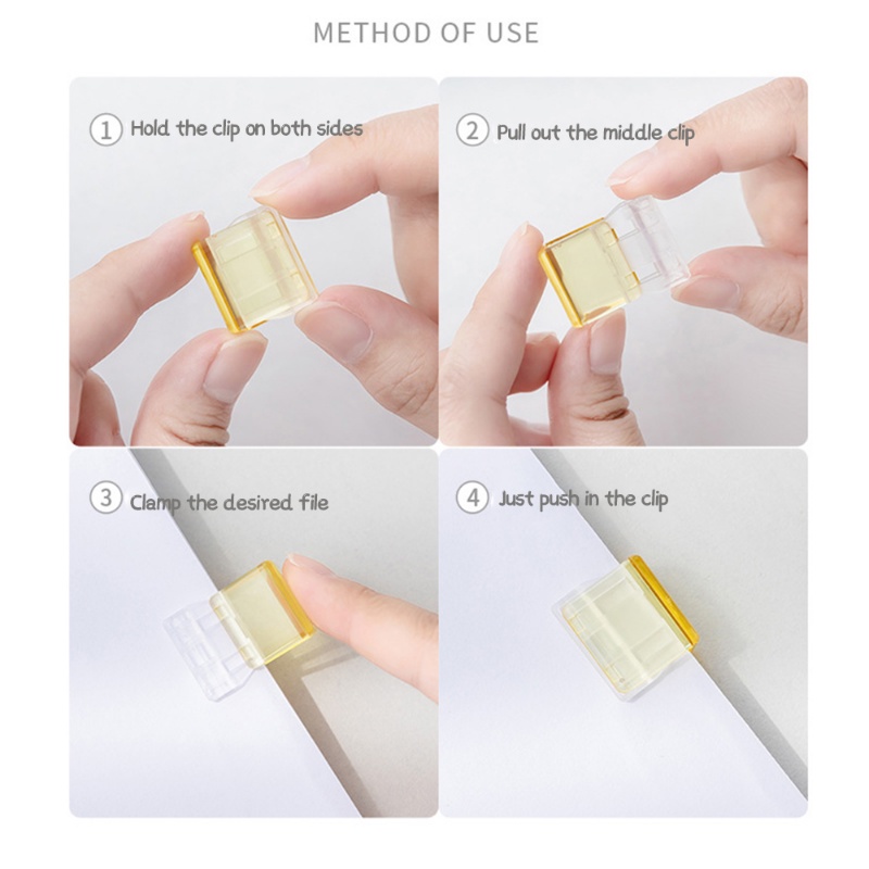 Kẹp Giấy Đánh Dấu Trang Sách Bằng Nhựa Trong Suốt Màu Kẹo / Ngẫu Nhiên Không Chứa Thẻ Đánh Dấu Sách