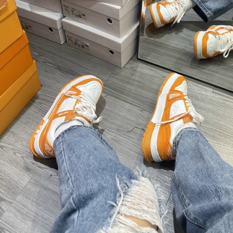 Giầy thể thao chickenb LV cam chất đẹp Fullbox