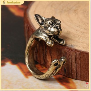 Nhẫn hình mặt chó Bull độc đáo