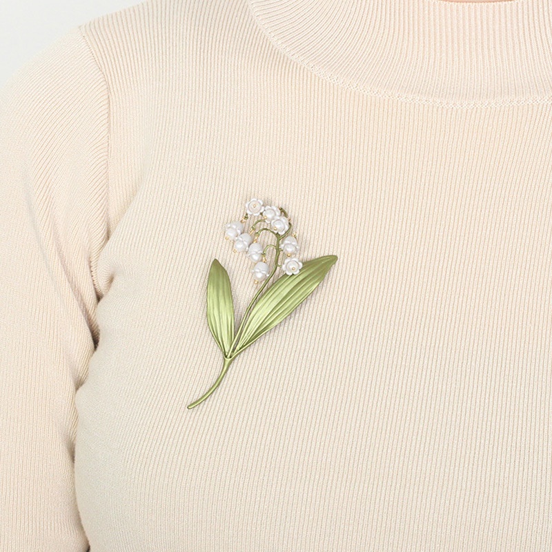 Ghim CàI ÁO HìNh Hoa Lily ĐíNh NgọC Trai Giả ThờI Trang Cho Nữ
