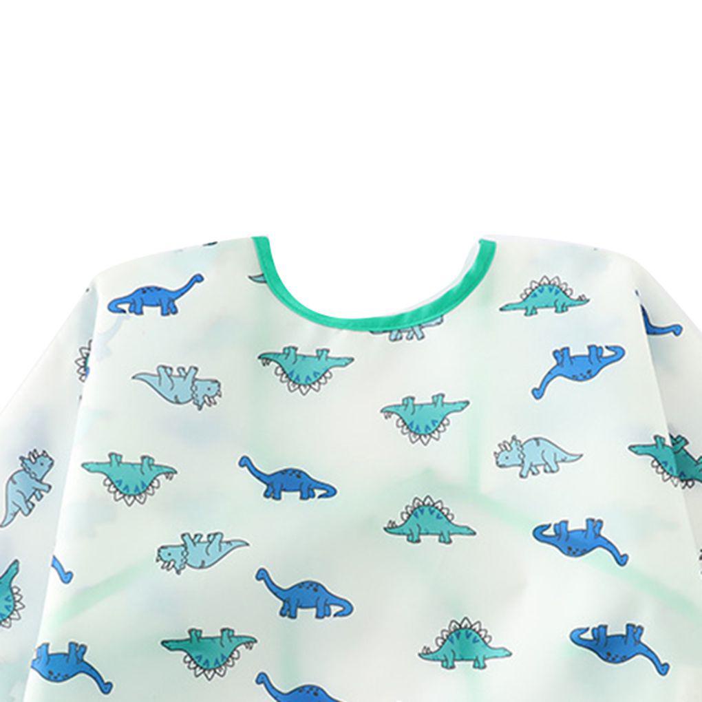 Tạp Dề Tay Dài Chống Thấm Nước In Họa Tiết Hoạt Hình Xinh Xắn Cho Bé