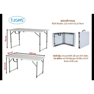 Bàn xếp chữ nhật Thanh Long HM-FH120