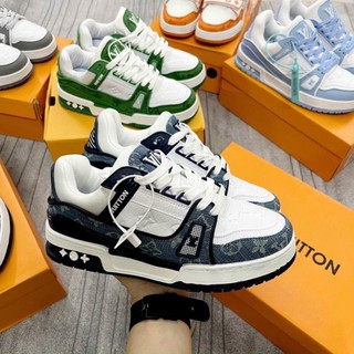 Giày LV Trainer Trắng Đen bản cao cấp,Sneaker thể thao nam nữ Full Box+ Phụ Kiện