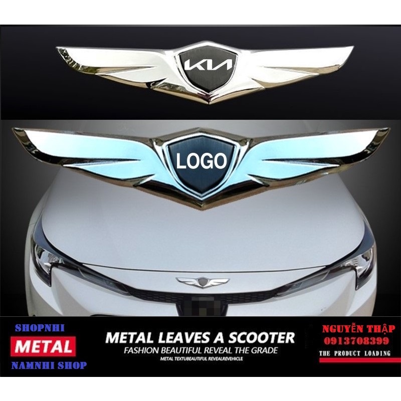 Biểu tượng đôi cánh KIA mới 2022+Tặng bảng báo số ĐT logo KIA mới