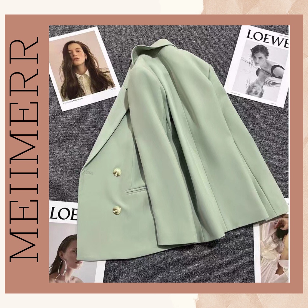 Áo Blazer 💥MeiiMerr💥màu xanh mint nhẹ mùa Thu 2022 - MM28