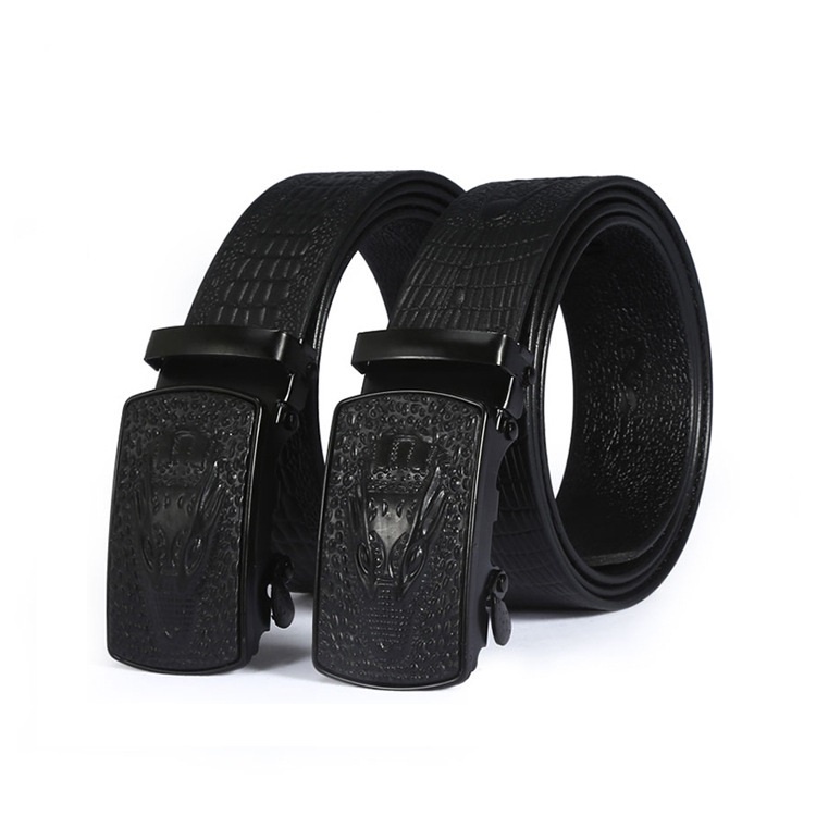 Thắt Lưng Nam Dây Lưng Da Xịn TL05 Mặt Vân Cá Sấu Nổi Khóa Tự Động