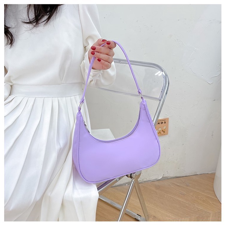 Mischa Túi Đeo Vai / Kẹp Nách Bằng Nylon Nhẹ Màu Trơn Thời Trang Hàng Mới