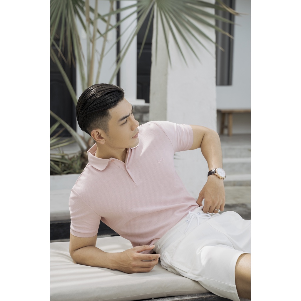 Áo Polo Americus Gosani Logo Bạch Dương Màu Hồng Và Xanh Dương