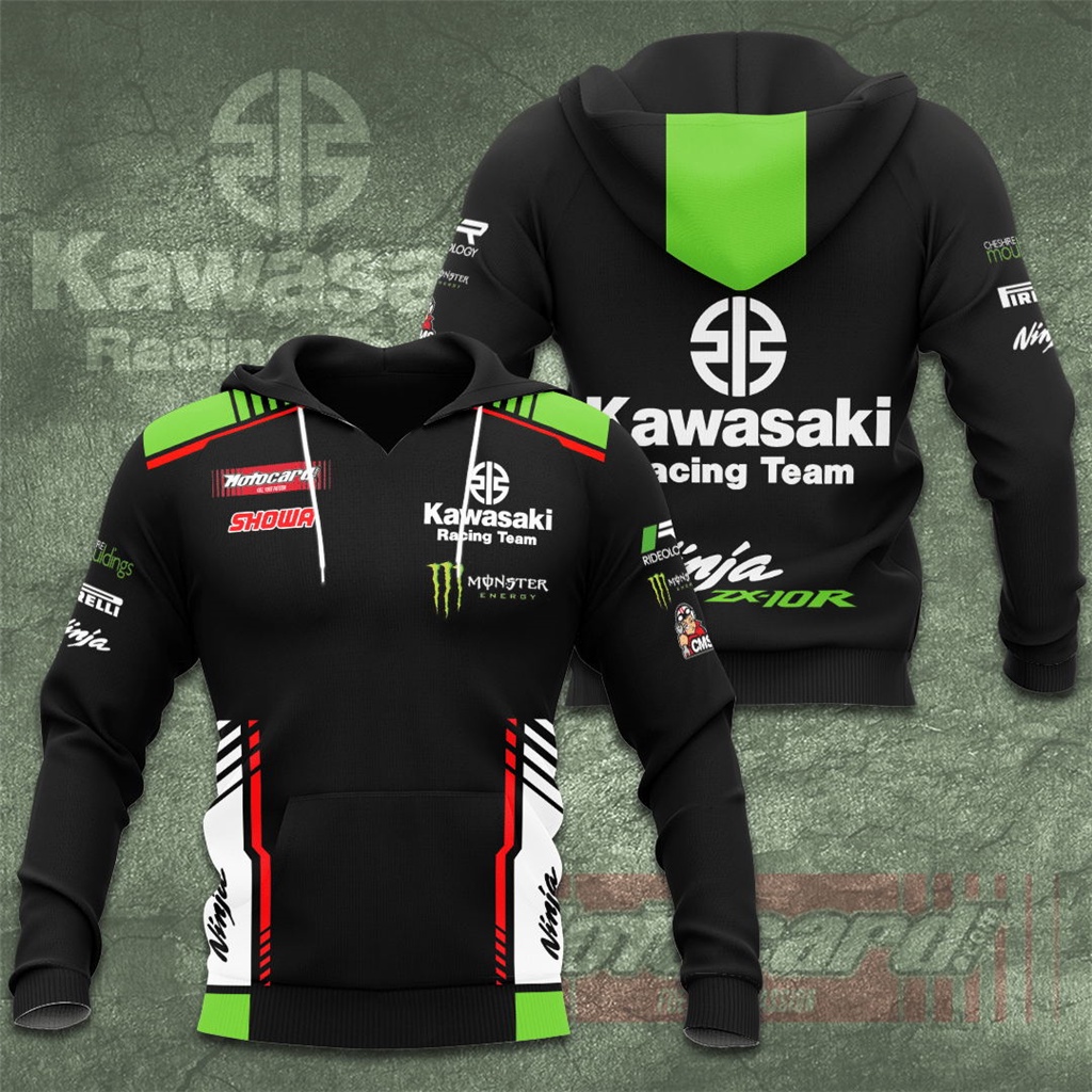 ! Kawasaki Áo Khoác Thể Thao Có Khóa Kéo Thời Trang Cho Nam