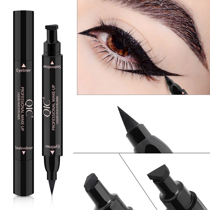 1 Bút Kẻ Mắt Dạng Đóng Dấu Hai Đầu Màu Đen Kháng Nước