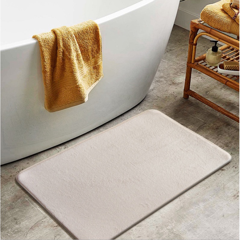 Thảm lót sàn Lông Cừu San Hô Chống Trượt Thấm Hút Tốt 50x80cm