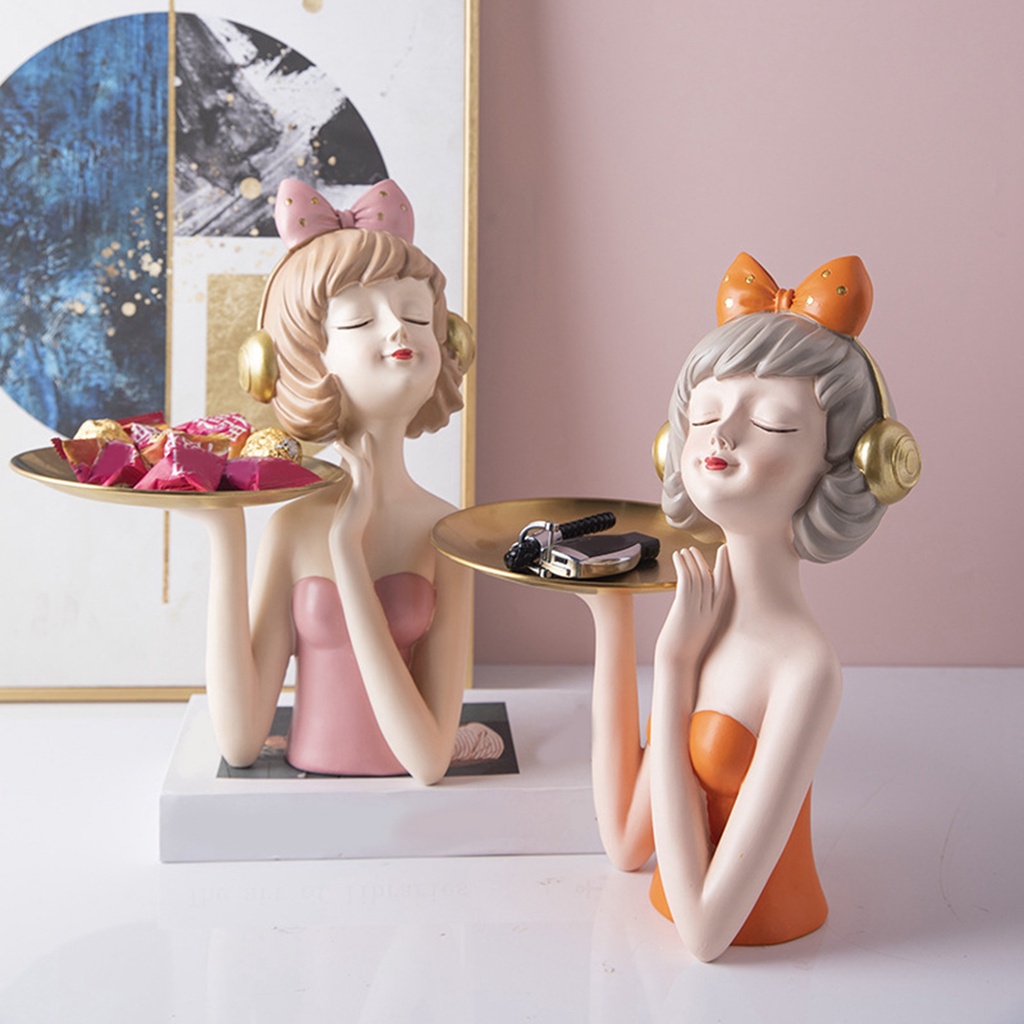 Khay Đựng Trang Sức / Bông Tai / Khuyên Tai Hình Tượng Cô Gái Độc Đáo [Dolity2]