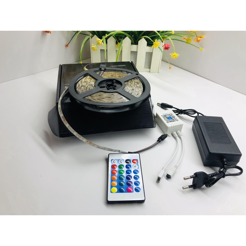 Cuộn Đèn led RGB 16 triệu màu nháy theo nhạc tikotk decor trang trí phòng ngủ - Dùng app