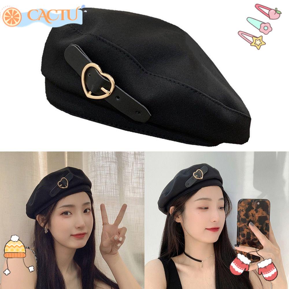 Mũ Beret Màu Đen Phong Cách Thời Trang Unisex