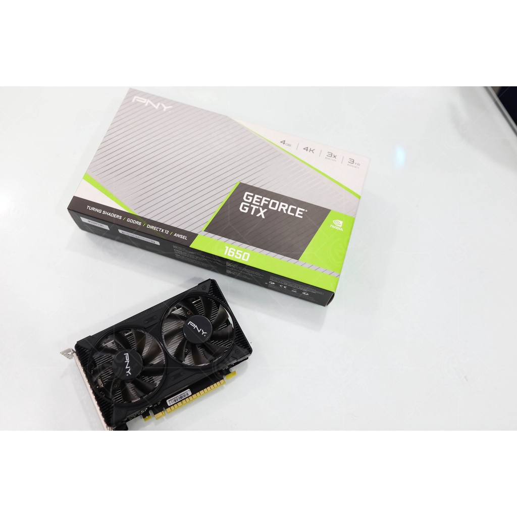 VGA PNY GeForce GTX 1650 4GB GDDR6 Dual Fan - bảo hành 36 Tháng chính hãng