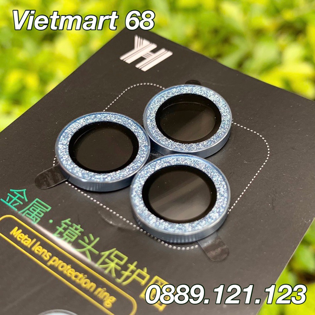 Mắt Bảo Vệ Camera Kim Tuyến Cho iP 12ProMax/ 13Pro/ 13ProMax/ 14Pro/ 14ProMax - Chống Bụi, Hạn chế vân tay &amp; Mờ Camera