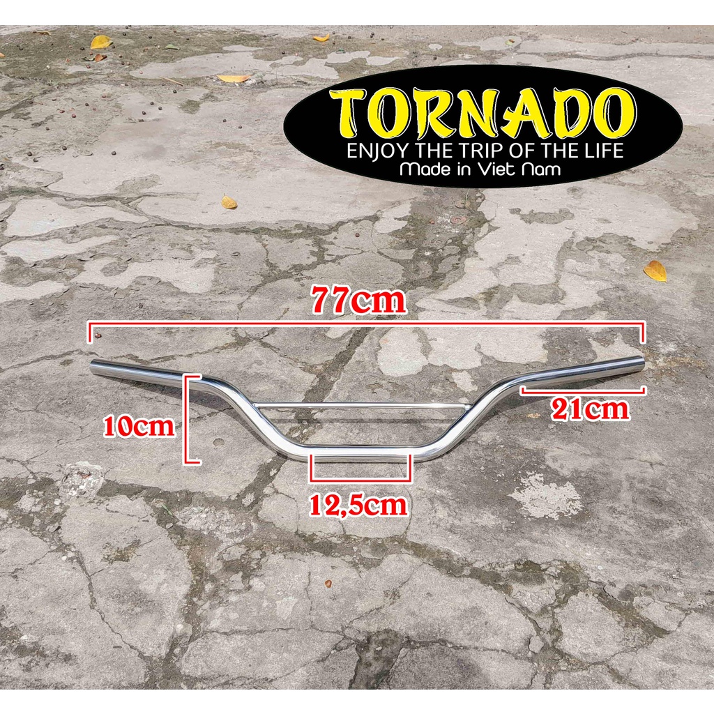 Ghi đông xe máy classic phong cách tracker, scrambler....inox304