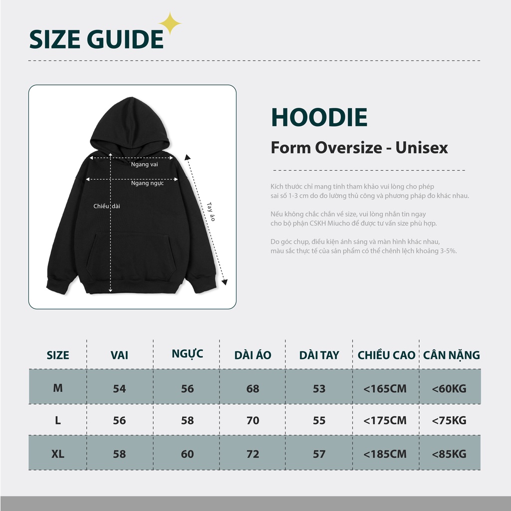Áo hoodie nữ form rộng dày dặn chất nỉ bông 100% cotton unisex HD006 Miucho basic