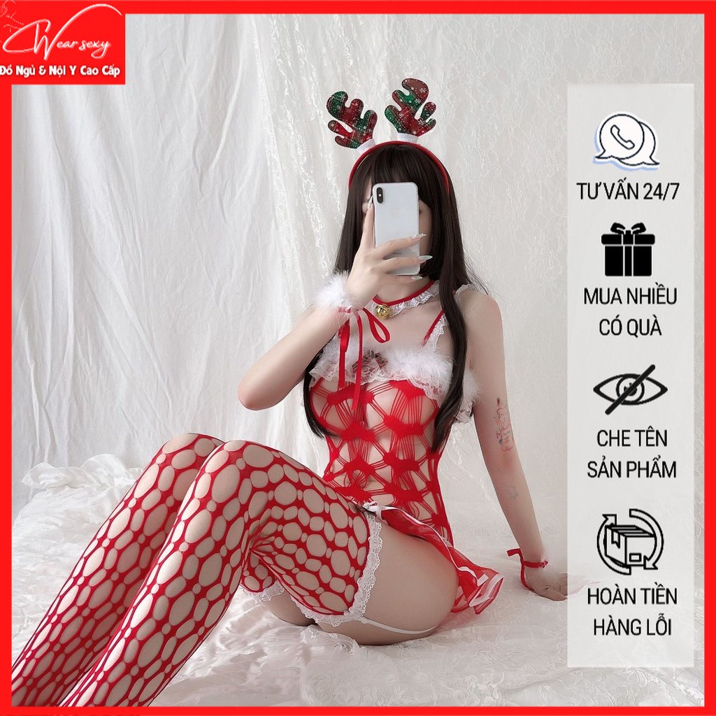 [TẾT 2023] Mỹ Nhân Giáng Sinh Gợi Cảm Cám Dỗ Nai Sừng Tấm 7445 [CWEAR.SEXY_Đồ ngủ &amp; Nội y cao cấp]
