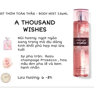 Xịt thơm body bath and bodyworks 236ml