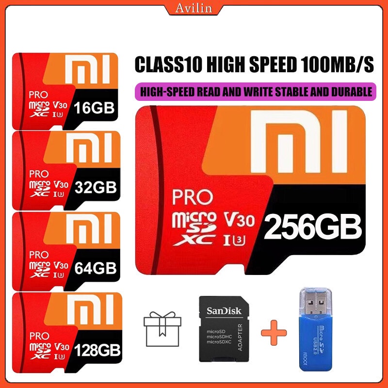 Thẻ Nhớ MicroSD 64GB 128GB 512GB XIAOMI 100% 32GB 8GB Dành Cho Điện Thoại