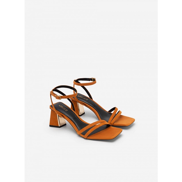 Vascara GIÀY SANDAL ANKLE STRAP QUAI ĐÔI NUBUCK - SDN 0728 - MÀU NÂU SÁNG