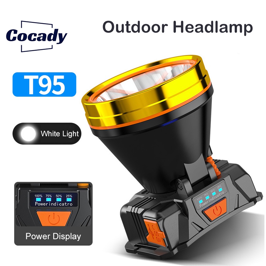 Đèn Pha LED Đội Đầu 500M 5-8h Chống Nước Có Thể Sạc Lại Bằng Cổng USB