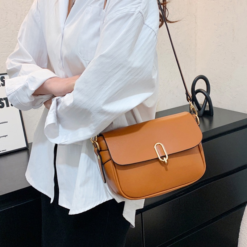 Túi Đeo Chéo Sức Chứa Lớn Màu Trơn Thời Trang Cho Nữ