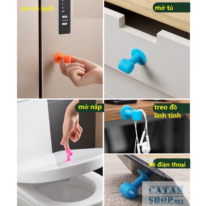 Nút chặn cửa hít chân không silicon chống ồn tiện dụng,chống va chạm đa chức năng mới GD485-NCC-hitchankhong