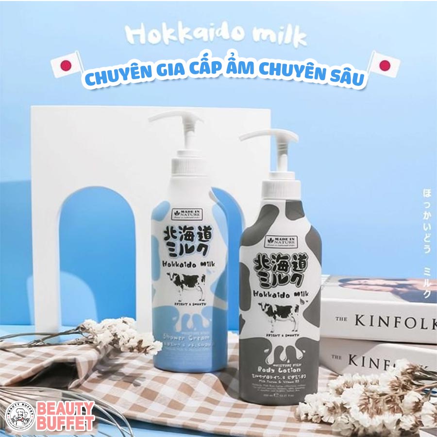 [Shower] Sữa tắm dưỡng ẩm & mịn da Beauty Buffet Made in Nature Hokkaido Milk 450ml