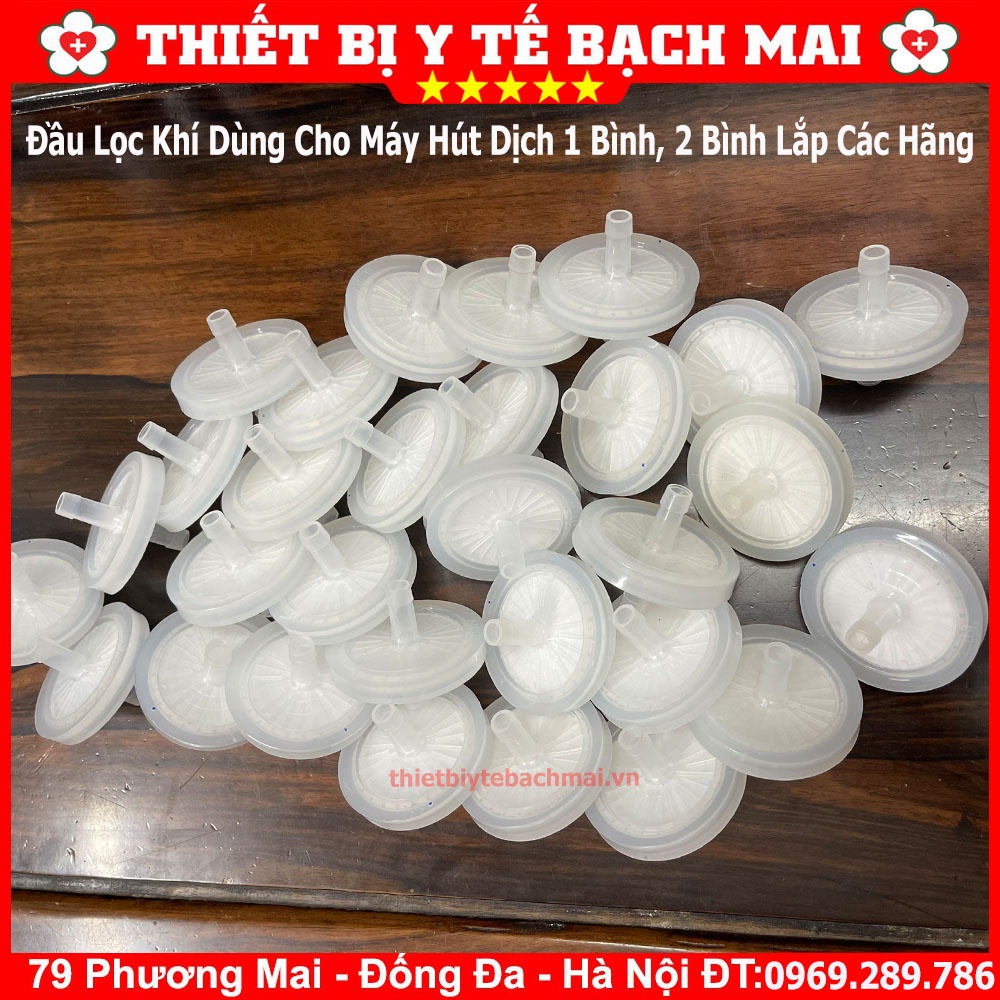 Đầu Lọc Máy Hút Dịch 1 Bình, 2 Bình Cho Tất Cả Các Hãng Yuwell, Lucass, Oromi, Alkato, Alpok2...