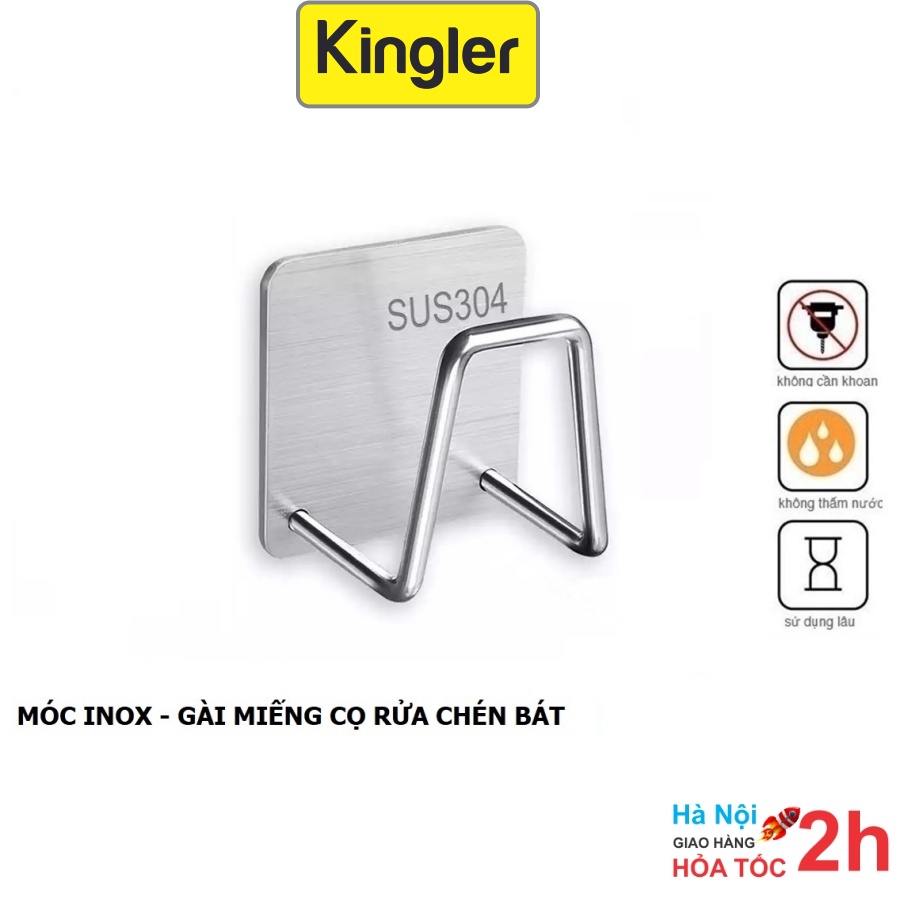 Móc - Giá Inox - Kingler, Treo Miếng Cọ Rửa Bát, Xoong Nồi, Tiện Dụng Cho Khu Bếp Không Khoan Đục, Gọn Gàng Sạch Sẽ 2010