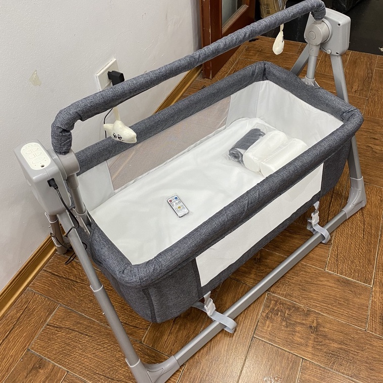 Nôi điện cho bé, Nôi điện đưa tự động, Có kết nối bluetooth kích thước 106*62*80cm