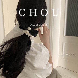 Dây Buộc Tóc Nơ Đính Hạt Ngọc | CHOU ACCESSORIES |