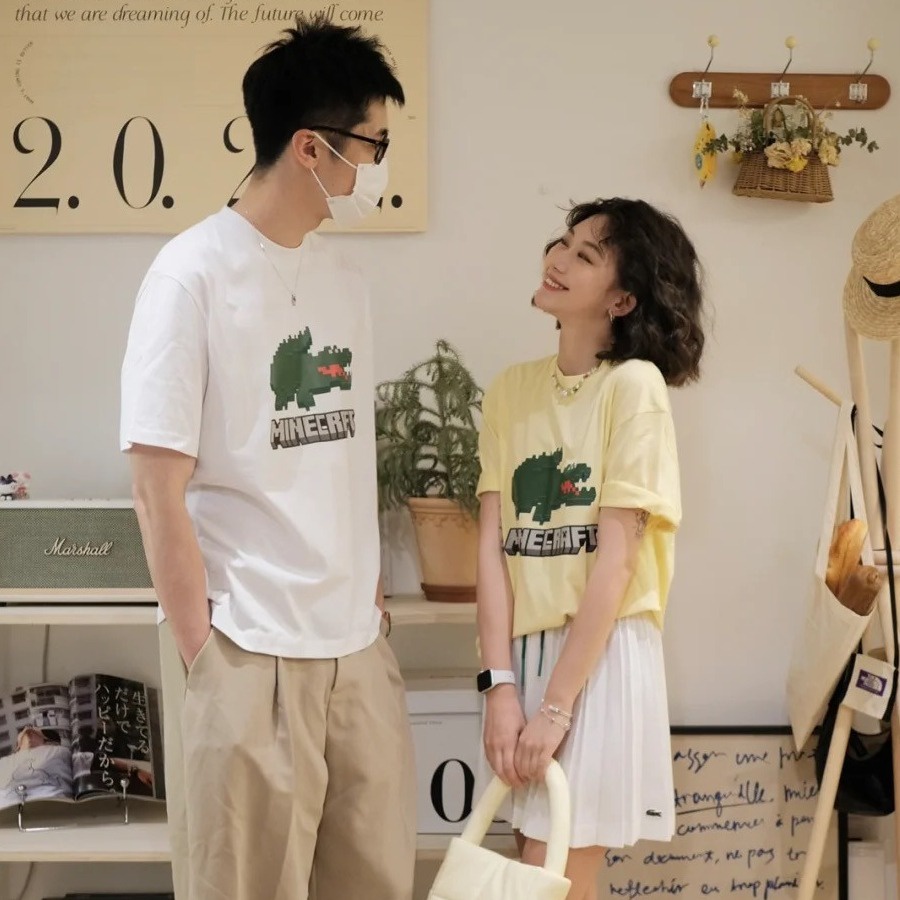 NRVP Áo Thun Unisex Mùa Hè Dáng Suông Tay Cộc Phong Cách Hàn Quốc Cho Nam Nữ