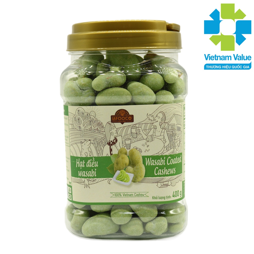 Hạt điều Wasabi LAFOOCO 400g/ hủ