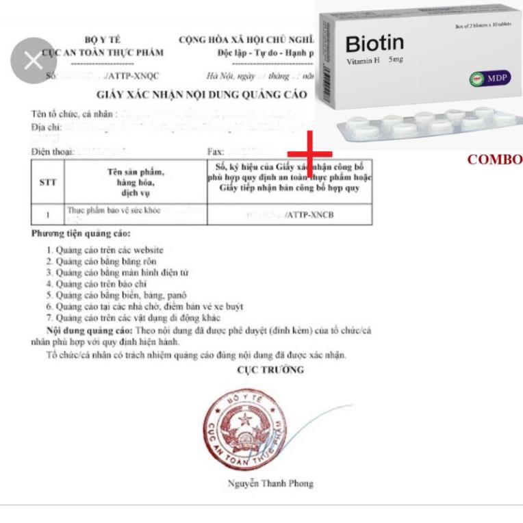 Combo Biotin 5mg+ [GIÁ GỐC] Calcium Corbiere Extra bổ sung canxi hộp 3 vỉ x 10 ống
