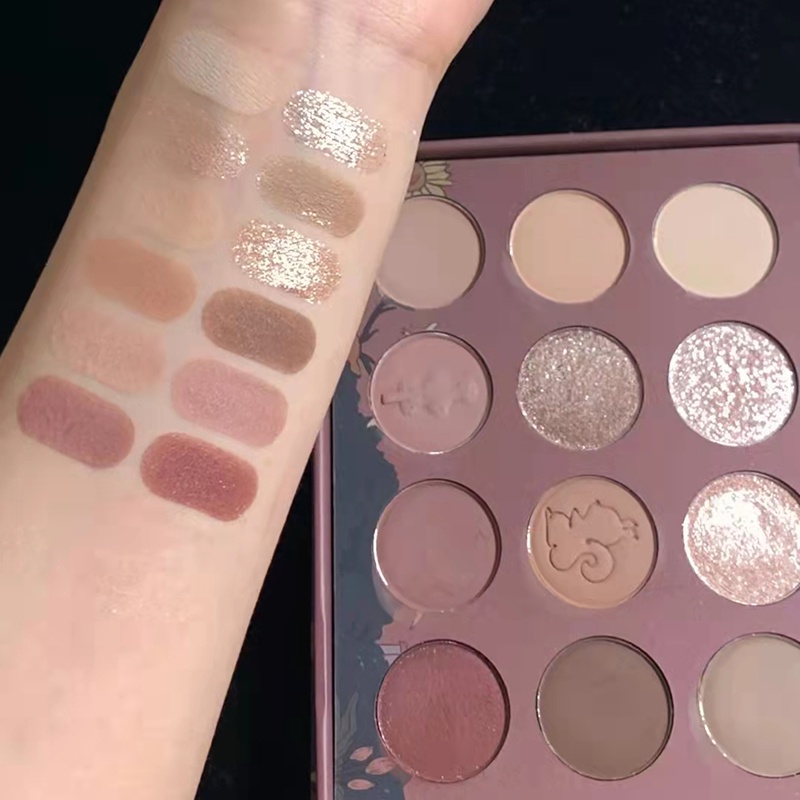 Bảng Phấn Mắt MUGE LEEN 12 Màu Tông Nhũ Và Lì Trang Điểm Cho Học Sinh