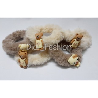 🐻🐻 Dây buộc tóc lông thú đính Charm 🐻🐻