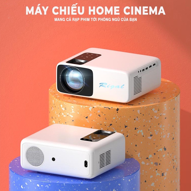 Máy chiếu Mini Rigal A7 max - Fullhd 1080P Chuẩn - Hàng chính hãng - BH 12 tháng