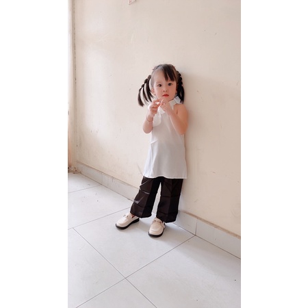 Set Nơ Cổ Yếm Sang Chảnh Bé Gái Chất Lụa Siêu Đẹp