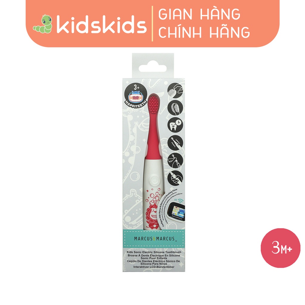 Bản chải đánh răng silicon chạy pin cho bé Marcus &amp; Marcus, từ 3 tuổi - Marcus